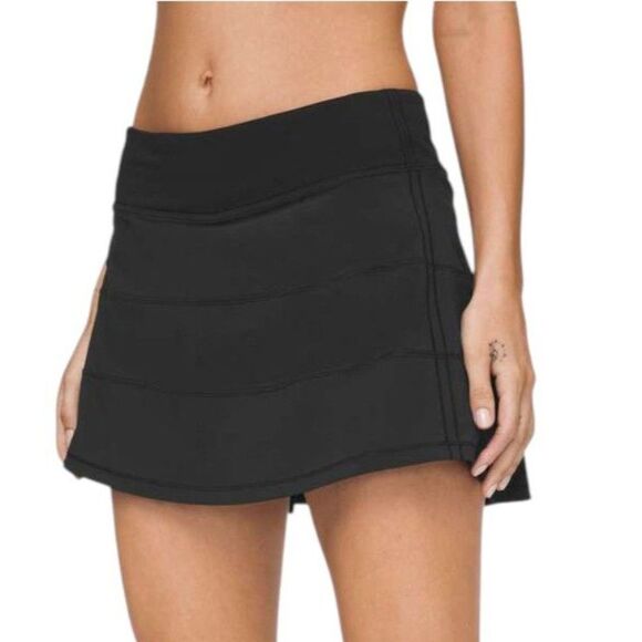 Lululemon Pace Rival Mid-Rise Skirt Tall *Black